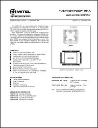 PDSP1601MCGGCR datasheet: 0.5-7.0V; 18mA; ALU and barrel shifter PDSP1601MCGGCR