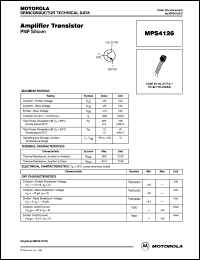MPS4126 datasheet: Amplifier Transistor PNP MPS4126