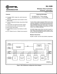 WL102B datasheet: 4V wireless data controller WL102B