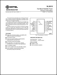 SL2015KG datasheet: 0.3-7.0V; full band satellite tuner. For satellite tuners, communications systems SL2015KG