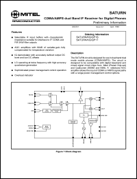 SATURNQP1S datasheet: 4.0V; 350mW; CDMA/AMPS dual band IF receiver for digital phones SATURNQP1S