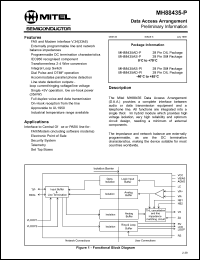 MH88435AD-P datasheet: 0.3-6.0V; data access arrangement. For FAX/modem, electronic point of sale, security system MH88435AD-P