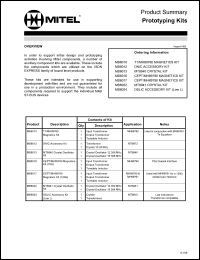 MB6013 datasheet: MT8940 crystal kit. For use in supporting development activities MB6013