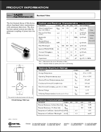 1A255 datasheet: 1.5V; 250mW; 860mm high-performance LED, for baseband video 1A255