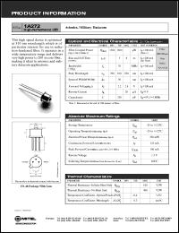 1A272 datasheet: 1.5V; 250mW; 810mm high-performance LED, for avionica, military datacom 1A272