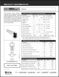 2B454 datasheet: 1.5V; 35mW; 840mm VCSEL laser diode; for datacom 2B454