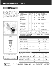 2B455 datasheet: 1.5V; 35mW; 840mm VCSEL laser diode; for datacom 2B455