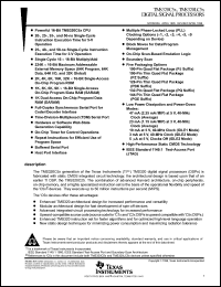 TMS320LC51PZA50 datasheet: 16-Bit digital signal processor, data RAM=544 words, data+prog=512 words, ROM=8K, 3.3V, 50MHz TMS320LC51PZA50