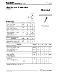 BC489RL1 datasheet: High Current Transistor NPN BC489RL1