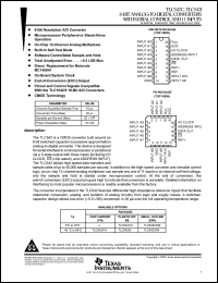 TLC542IDW datasheet: 8-bit analog-to-digital converters with serial control and 11 inputs TLC542IDW