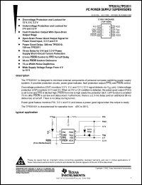 TPS3511P datasheet: PC power supply supervisor TPS3511P