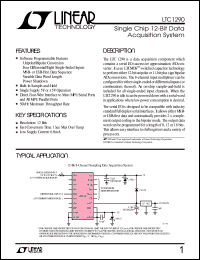 LTC1290DCN datasheet: Single chip 12-bit data acquisition system LTC1290DCN