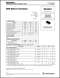 BF720T1 datasheet: NPN Silicon Transistor BF720T1