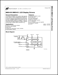 MM5451N datasheet: LED display drivers MM5451N