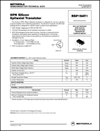 BSP19AT1 datasheet: NPN Epitaxial Transistor BSP19AT1