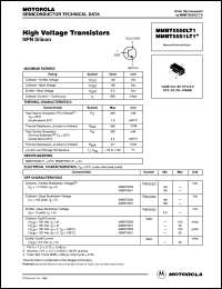 MMBT5551LT3 datasheet: High Voltage Transistor NPN MMBT5551LT3