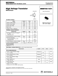 MMBT6517LT1 datasheet: High Voltage Transistor NPN MMBT6517LT1