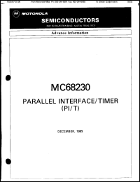 MC68230L8 datasheet: Parallel interface/Timer 8MHz MC68230L8