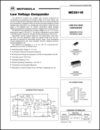 MC33110P datasheet: Low voltage compander MC33110P