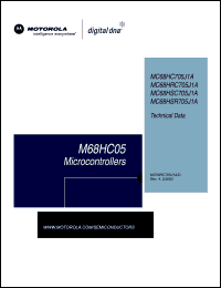 MC68HC705J1AC datasheet: high-performance M68HC05 family of 8-bit microcontroller units, 1232 bytes EPROM, 64 bytes RAM MC68HC705J1AC