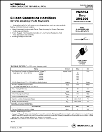 2N6395 datasheet: Thyristors 12 A, 100 V 2N6395