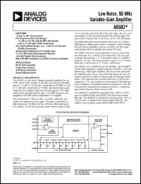 AD603ACHIPS datasheet: Low noise, 90 MHz variable-gain amplifier AD603ACHIPS