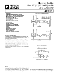 ADP1109AAN datasheet: Micropower low cost adjustable DC-to-DC converter ADP1109AAN