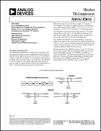 AD9698KN datasheet: Ultrafast TTL comparators AD9698KN