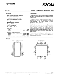 CM82C54-12 datasheet: CMOS programmable interval timer, 12MHz CM82C54-12