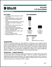 DS1233A-10 datasheet: 3.3V EconoReset DS1233A-10