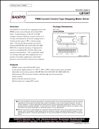 LB1847 datasheet: PWM current control type stepping motor driver LB1847