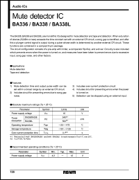 BA336 datasheet: Mute detector IC BA336