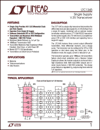 LTC1345CNW datasheet: Single supply V.35 transceiver LTC1345CNW