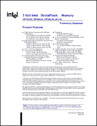 E28F320J3A-110 datasheet: StrataFlash memory, x8/x16 (32 Mbit), Vcc=3V, 110ns E28F320J3A-110