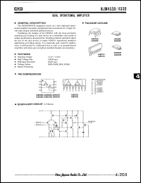 NJM4559V datasheet: Dual operational amplifier NJM4559V