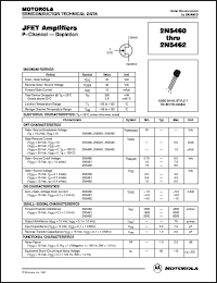 2N5460 datasheet: JFET Amplifier P-Channel 2N5460