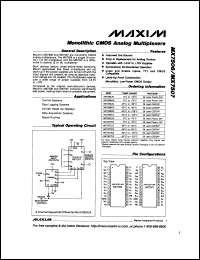 MAX274AEWI datasheet: 8th-order continuous-time active filter MAX274AEWI