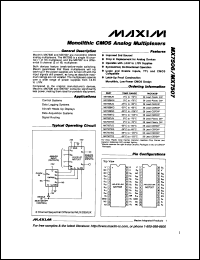 MAX274BENG datasheet: 8th-order continuous-time active filter MAX274BENG