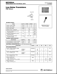 BC560BRL1 datasheet: Low Noise Transistor PNP BC560BRL1