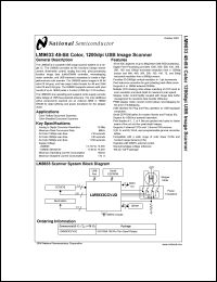 LM9833CCVJD datasheet: 48-bit color, 1200dpi USB image scanner LM9833CCVJD