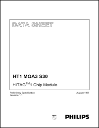 HT1MOA3S30/E/3 datasheet: 30 mA, HITAG TM 1 chip module HT1MOA3S30/E/3