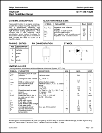 BTH151S-650R datasheet: 650 V, thyristor high repetitive surge BTH151S-650R