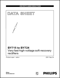 BY724 datasheet: Outer band: yellow, very fast high-voltage soft-recovery rectifier BY724