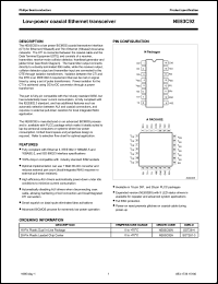 NE83C92N datasheet: 12 V, low-power coaxial ethernet transceiver NE83C92N