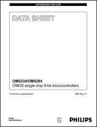 OM5234/FBA datasheet: 16 MHz, CMOS single chip 8-bit microcontroller OM5234/FBA