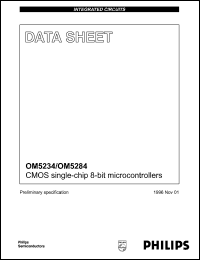 OM5284IB datasheet: 24 MHz, CMOS single chip 8-bit microcontroller OM5284IB