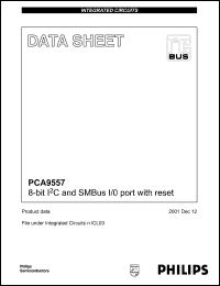 PCA9557D datasheet: 8 bit I2C and SMBus I/O port with reset PCA9557D