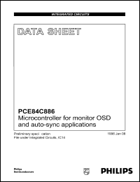 PCE84C886 datasheet: 5.5 V, microcontroller for monitor OSD PCE84C886