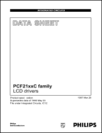 PCF2112CP datasheet: 6 V,  LCD driver PCF2112CP