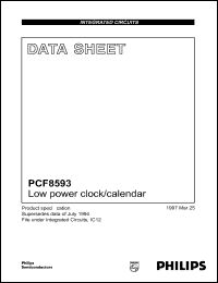 PCF8593T datasheet: 6 V, low power clock/calrndar PCF8593T